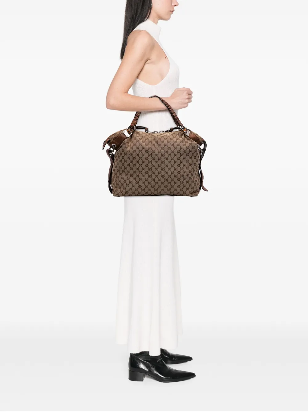 Gucci Pre-Owned 2016-2025 Large GG Canvas Bamboo Bar tote bag | Pre-Owned | Image 2