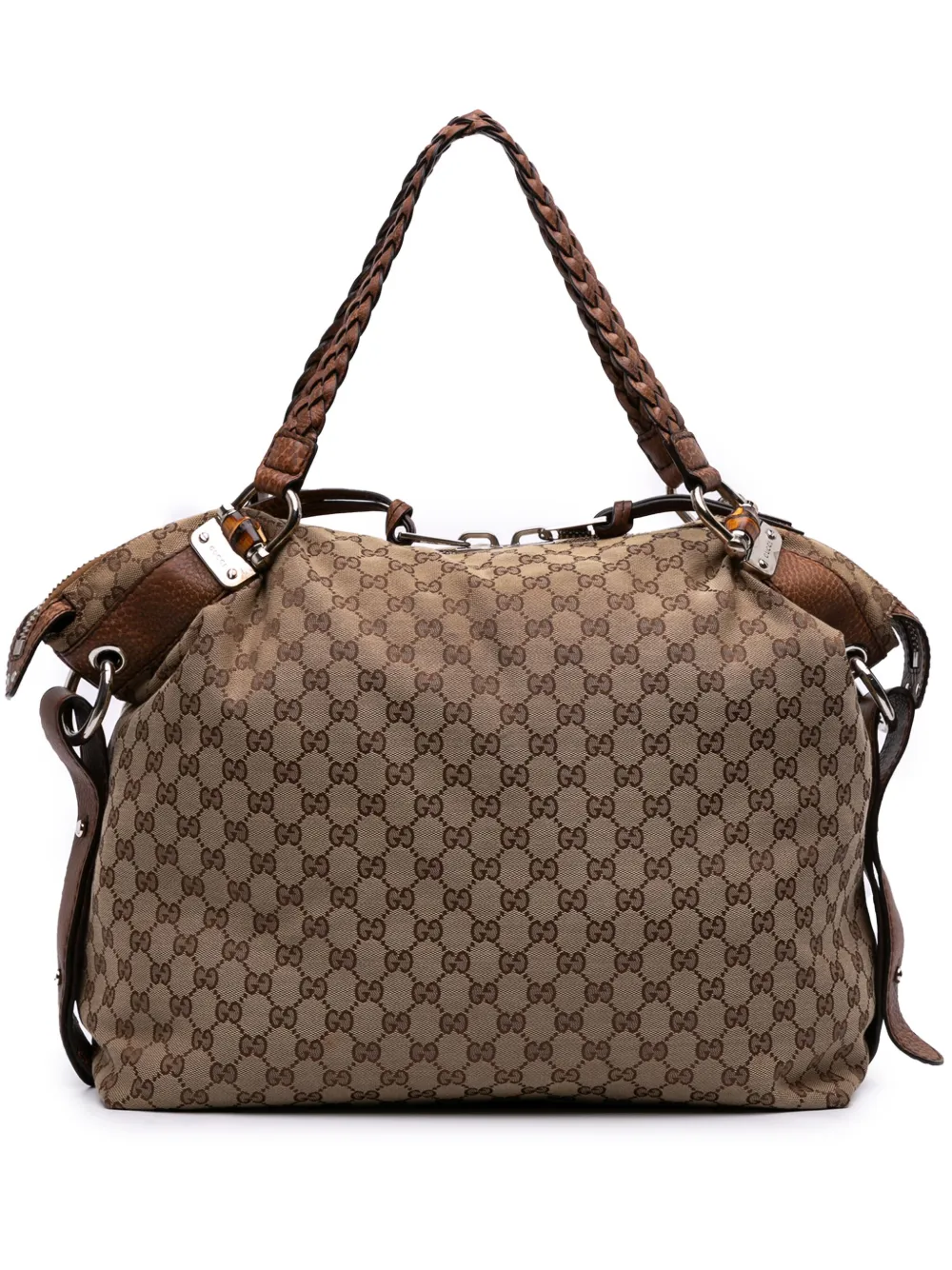 Gucci Pre-Owned 2016-2025 Large GG Canvas Bamboo Bar tote bag | Brown | Image 1