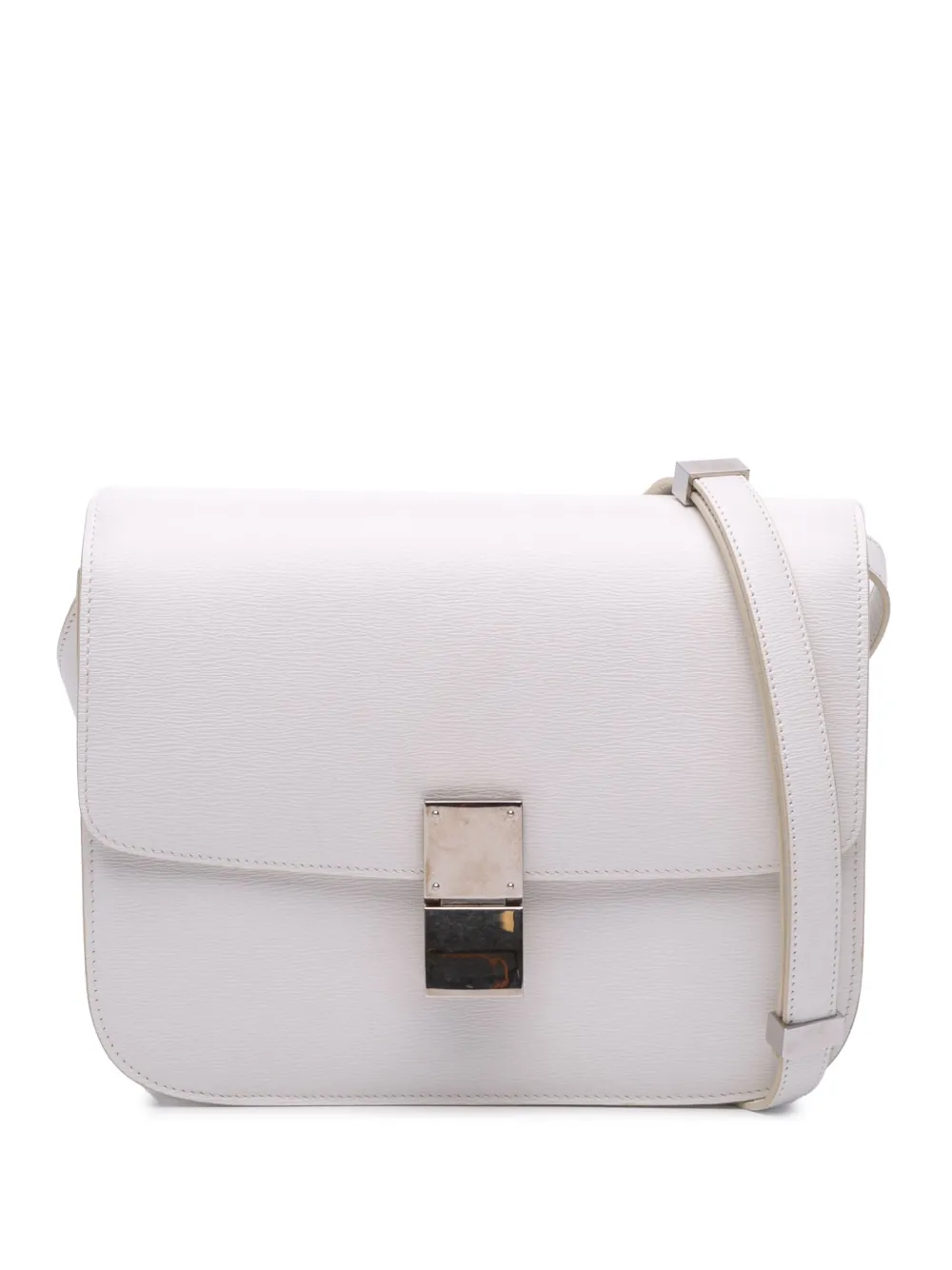 Celine Pre-Owned 2015 Medium Calfskin Classic Box crossbody bag | White | Image 1