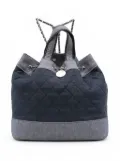 CHANEL Pre-Owned 2014 Quilted Denim Medallion backpack - Blue