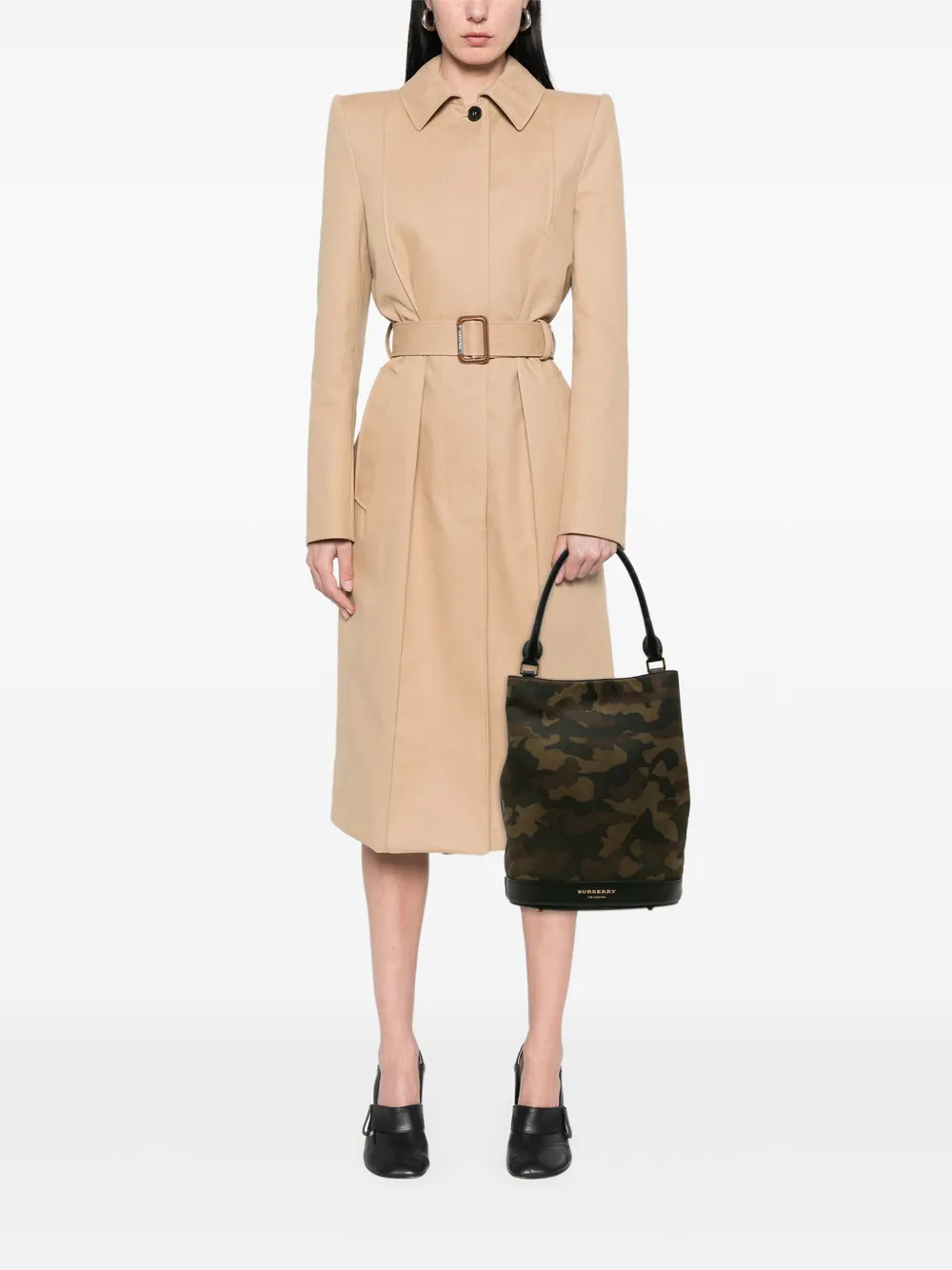 Burberry Pre-Owned 2000-2017 Suede Camouflage bucket bag | Pre-Owned | Image 2