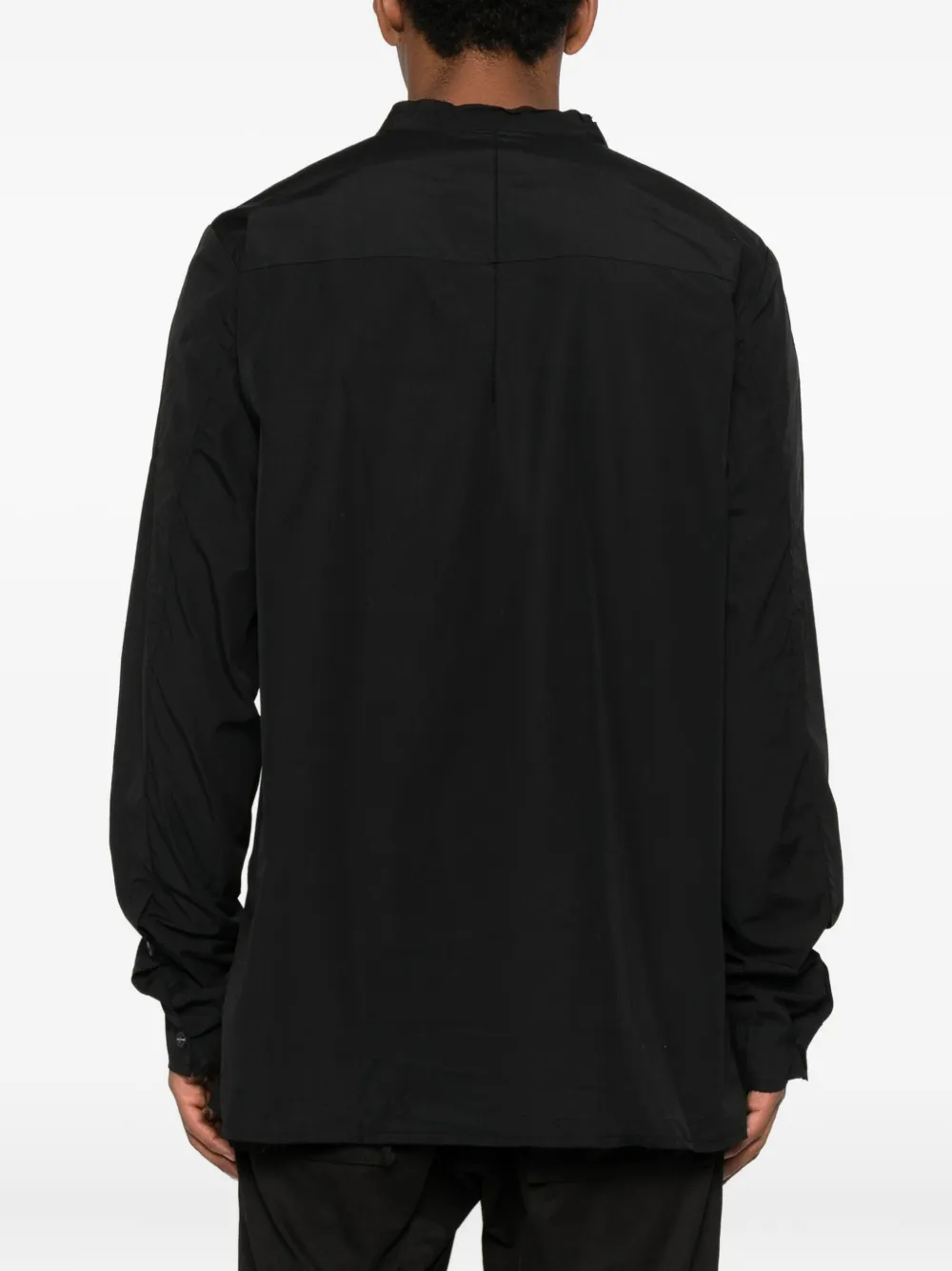 Thom Krom Overhemd met gesmockt detail Zwart