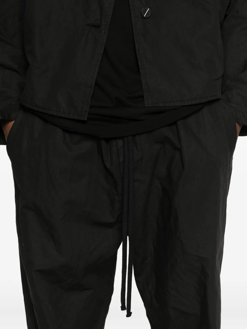 Thom Krom Broek met elastische tailleband Zwart