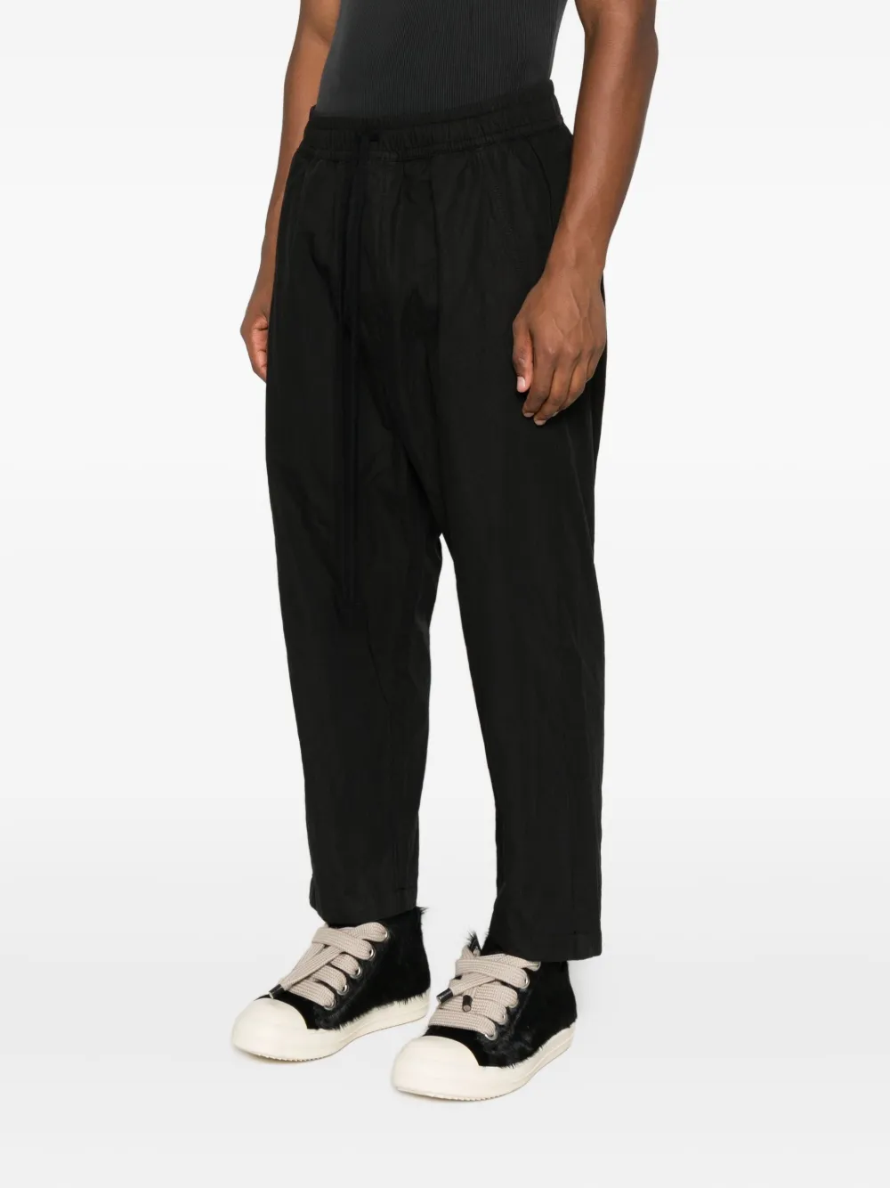 Thom Krom Broek met elastische tailleband Zwart