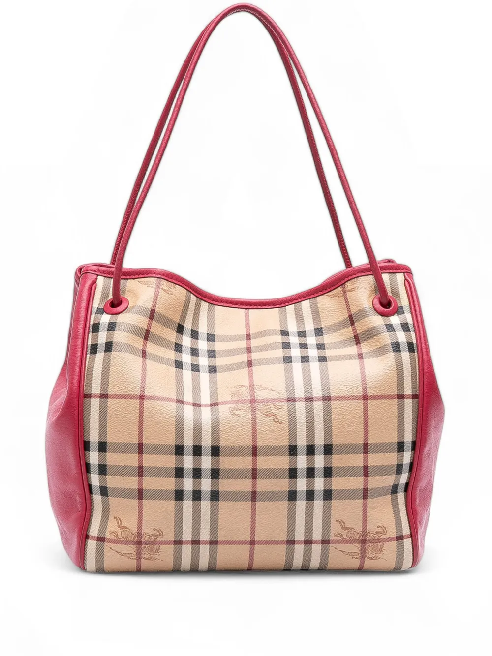 Burberry Pre-Owned 2000-2017 Small Haymarket Check Coated Canvas Burberry Pre-Owned 2000-2017 Small Haymarket Check Coated Canvas