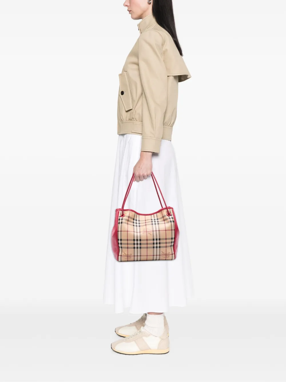 Burberry Pre-Owned 2000-2017 Small Haymarket Check Coated Canvas Canterbury tote bag | Pre-Owned | Image 2