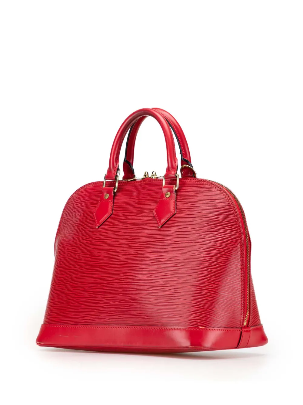 Pre-owned Louis Vuitton 1998 Epi Alma Pm Handbag In Red