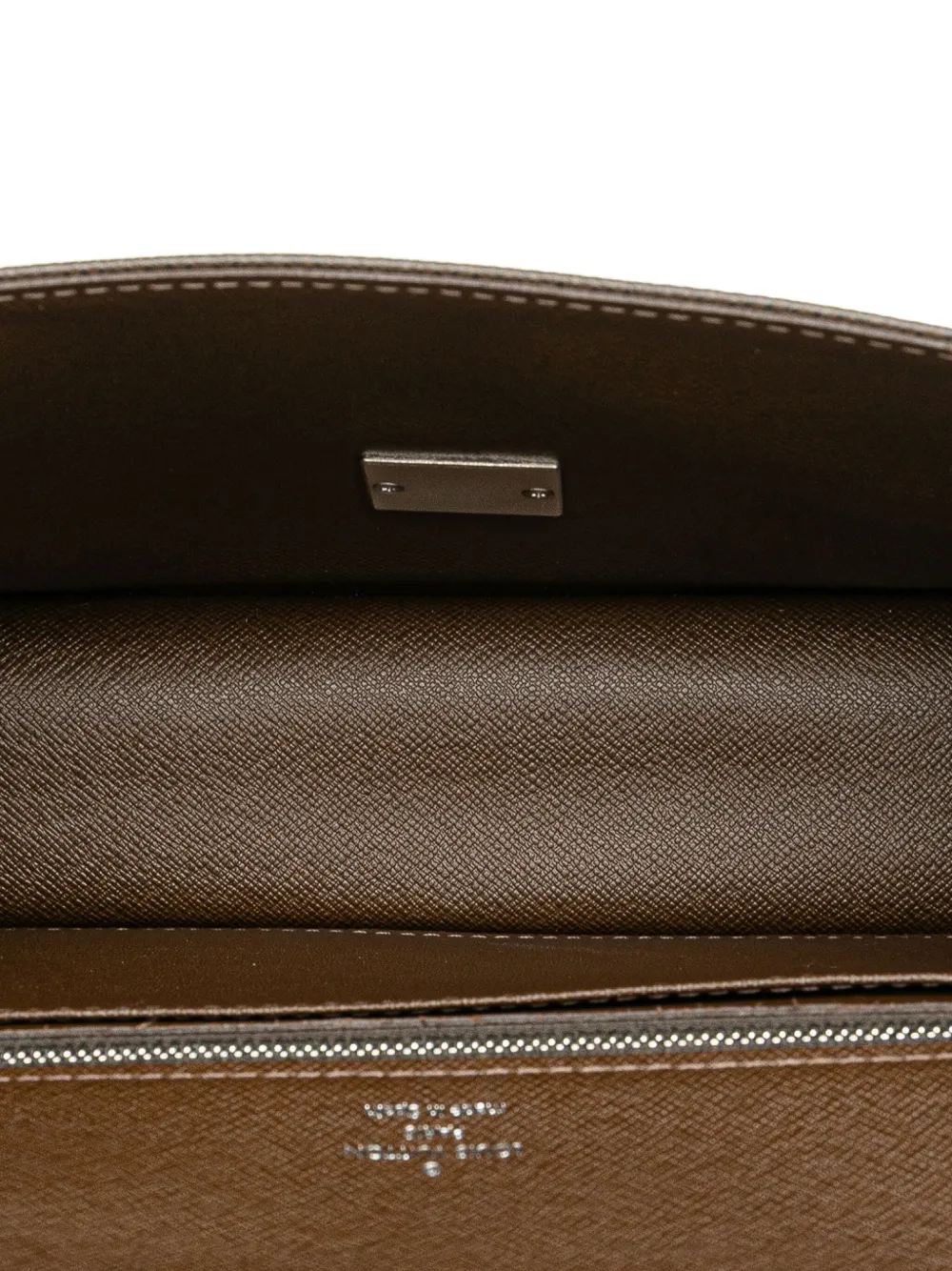 Pre-owned Louis Vuitton 2006 Taiga Selenga Clutch Bag In Brown