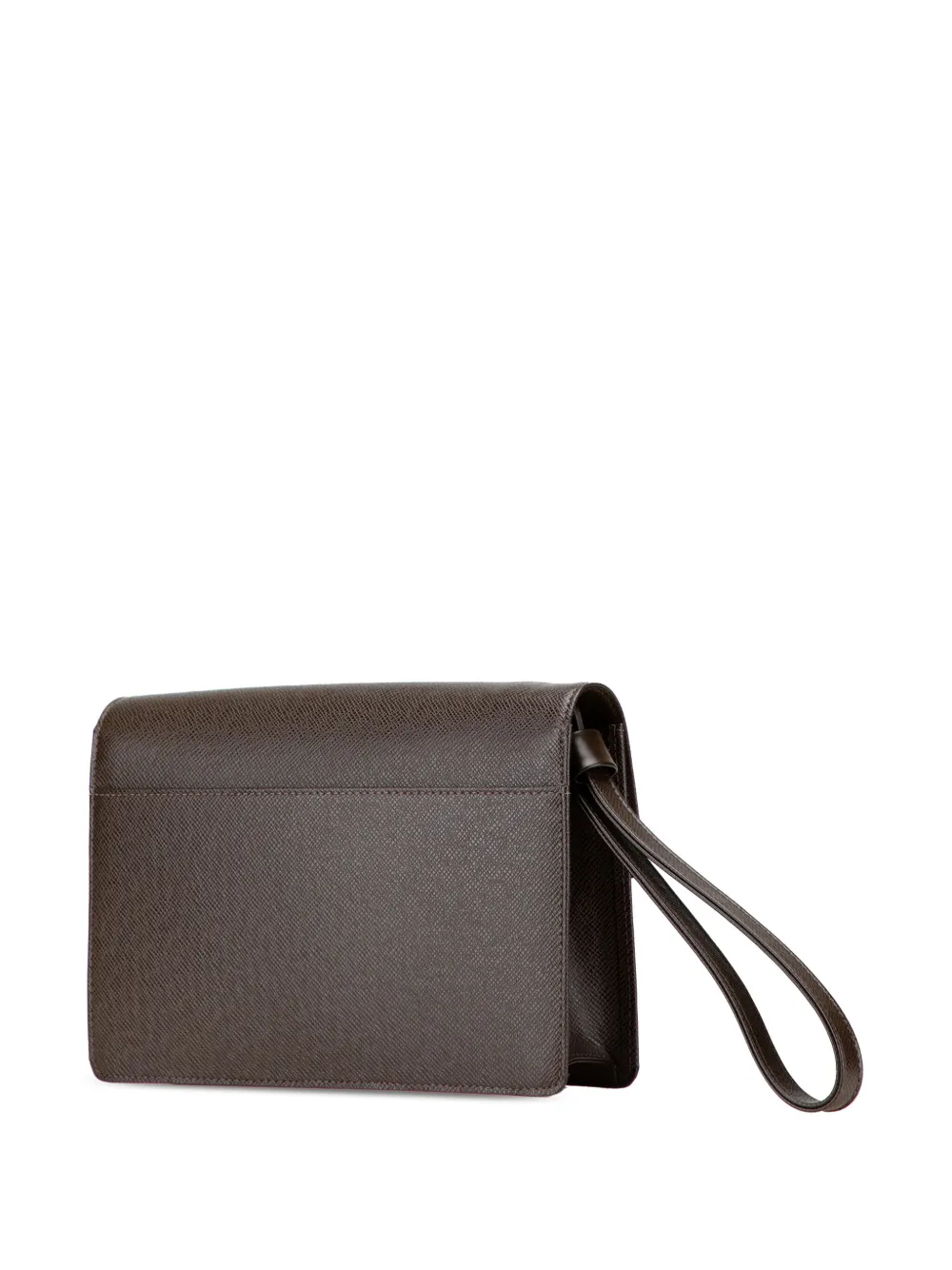 Pre-owned Louis Vuitton 2006 Taiga Selenga Clutch Bag In Brown