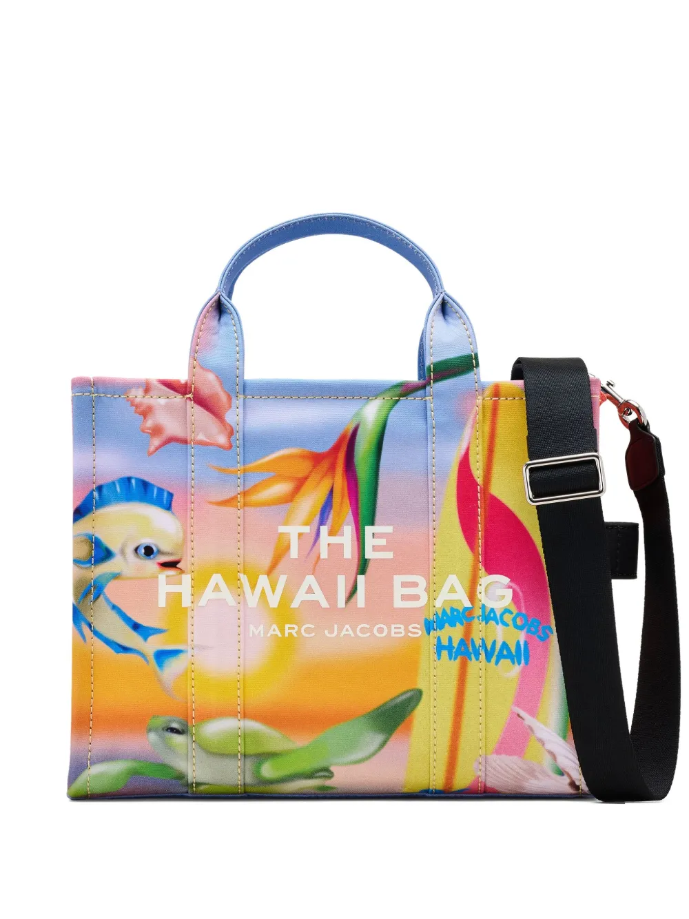 Marc Jacobs Borsa tote media con stampa - Toni neutri