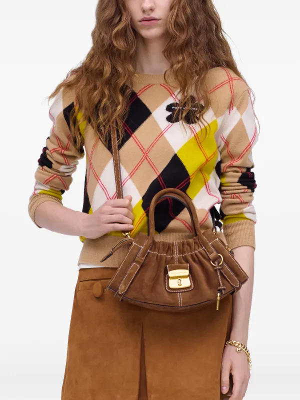 Marc Jacobs Small Cristina Suede Tote Bag | Brown | FARFETCH CA