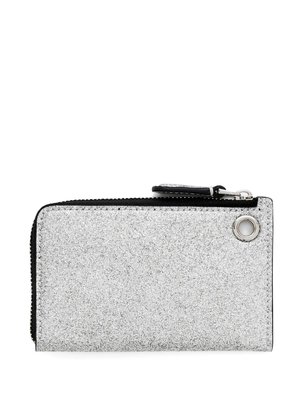 Marc Jacobs The Coated Glitter leren portemonnee - Zilver