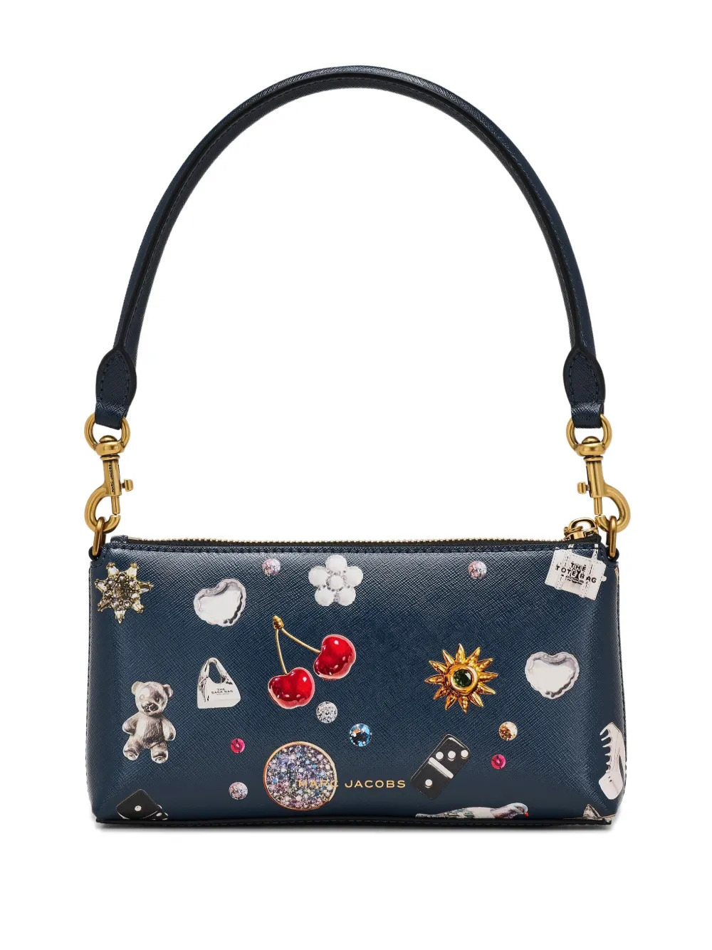 Marc Jacobs The Trinket mini-schoudertas met print Blauw