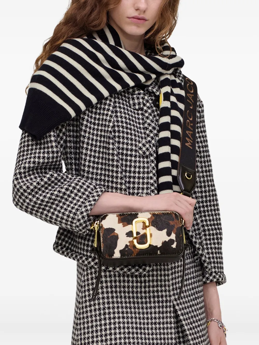 Marc Jacobs Snapshot Haircalf-pattern Bag In Multi