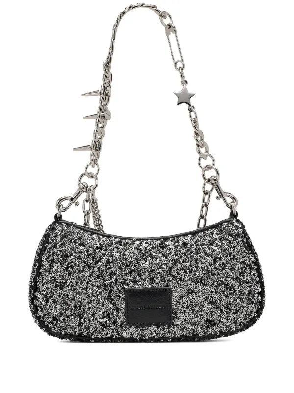 Marc Jacobs スパンコール チャーム ショルダーバッグ | シルバー 