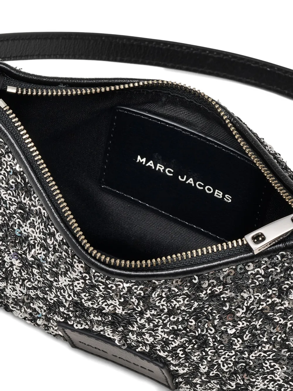 Marc Jacobs Schoudertas met pailletten en bedel Zilver