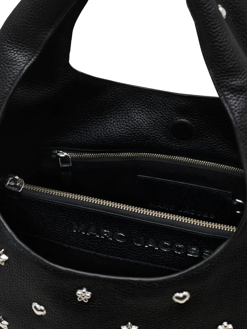 Marc Jacobs Sack leren tas met studs Zwart