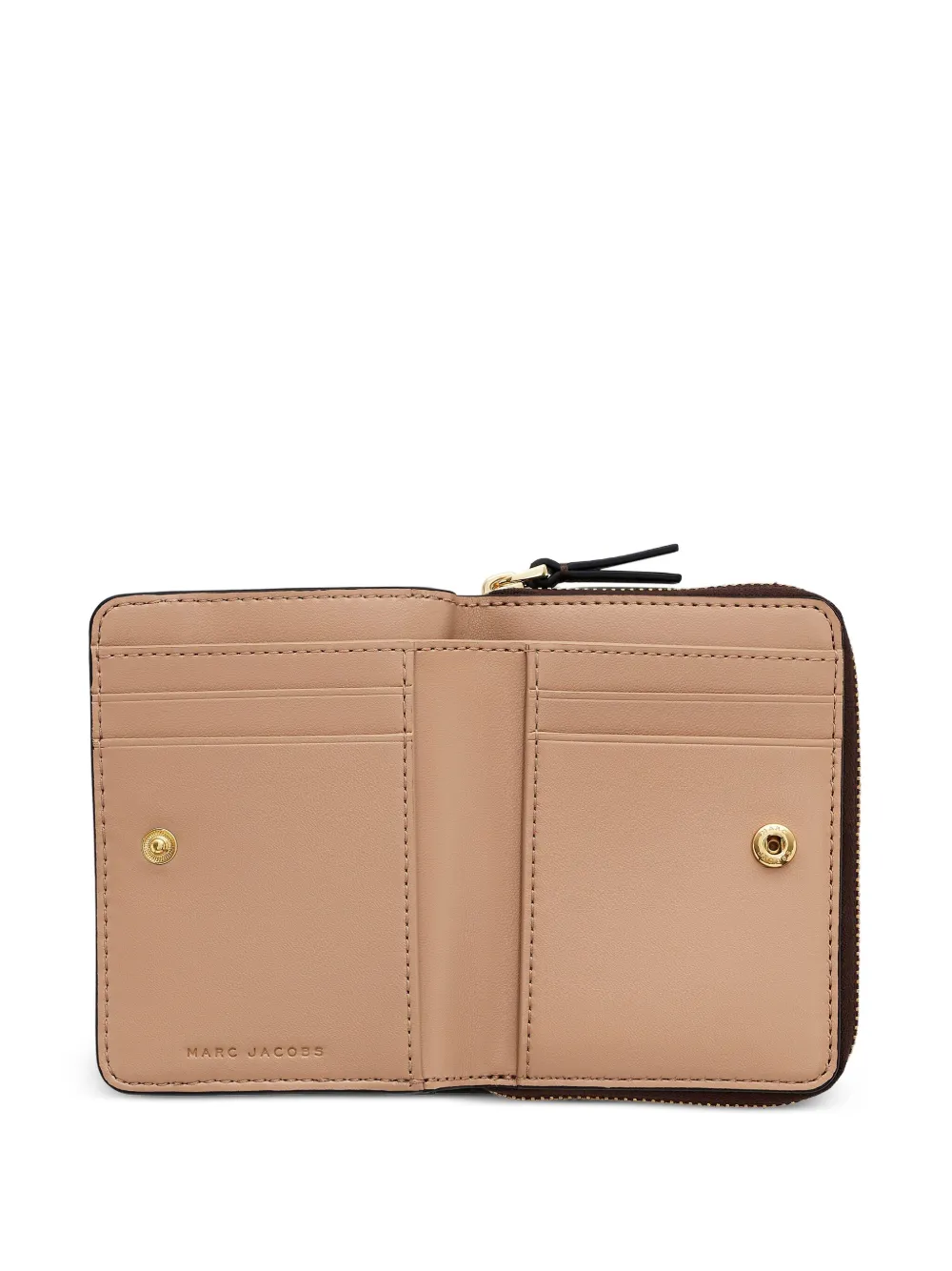 Marc Jacobs Compact Zip Wallet In Brown