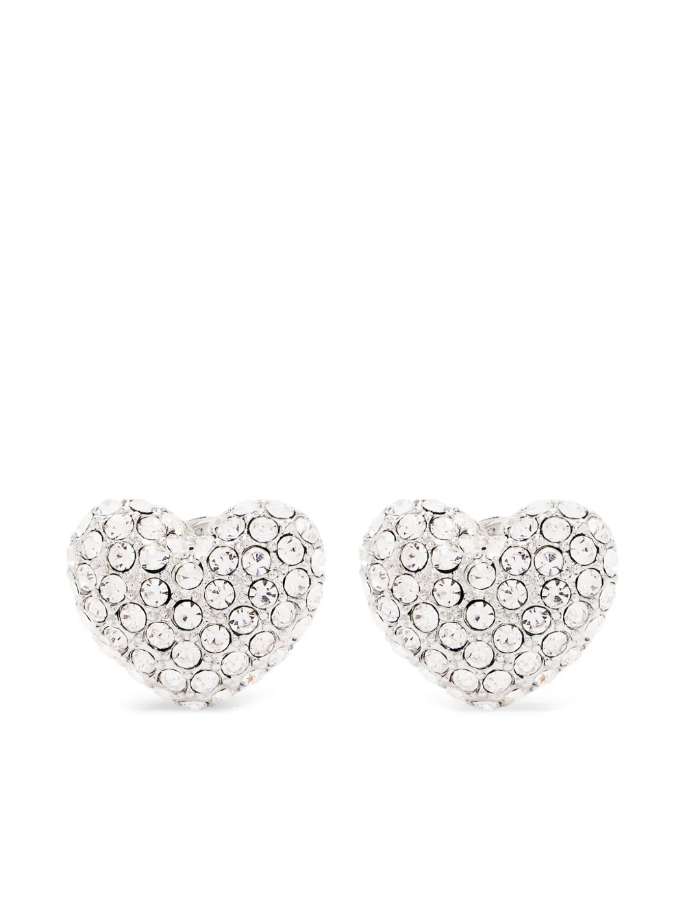 Marc Jacobs The Heart Pave Stud Earrings In Neutral