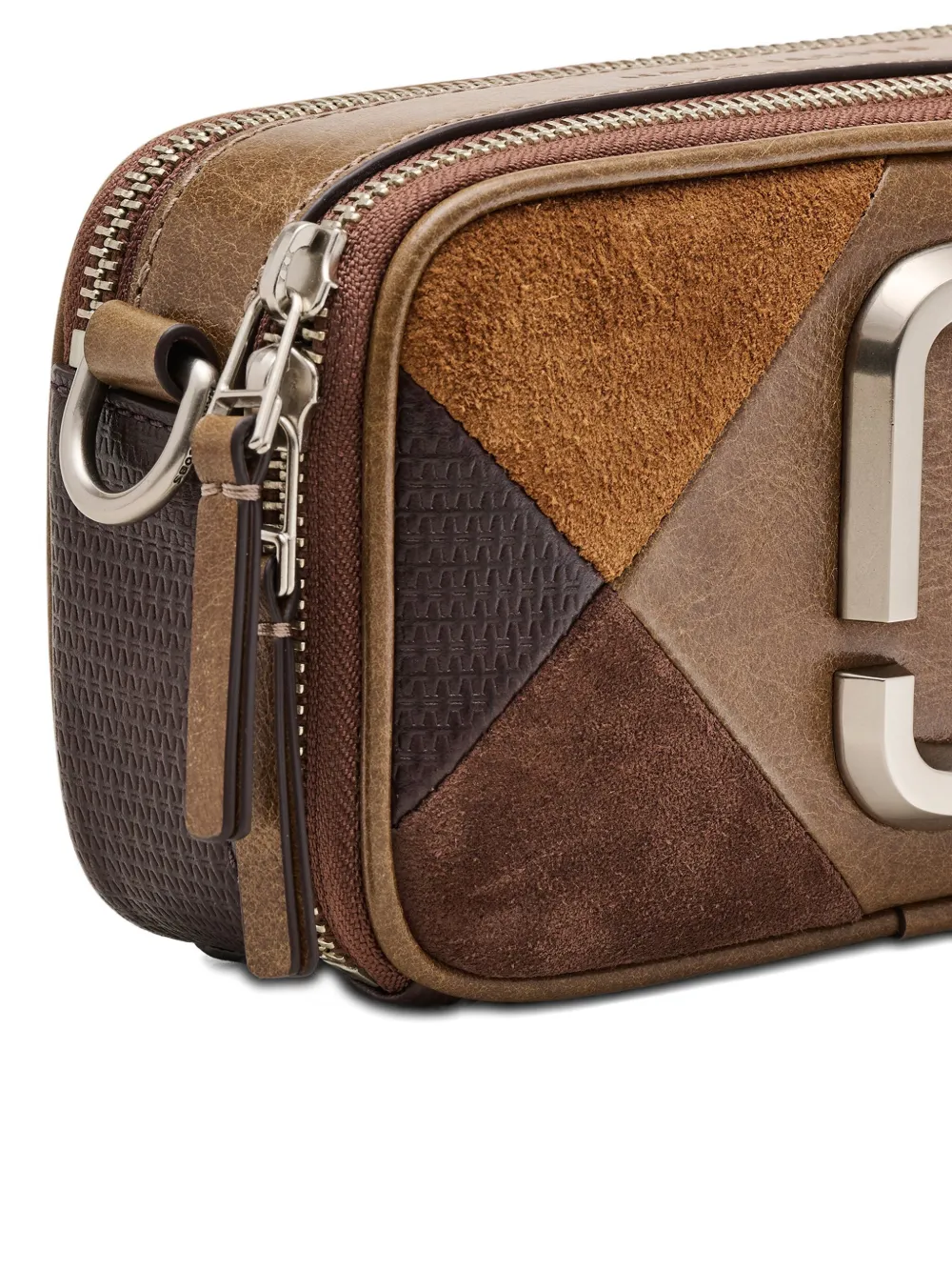 Marc Jacobs Snapshot crossbodytas met patchwork Bruin
