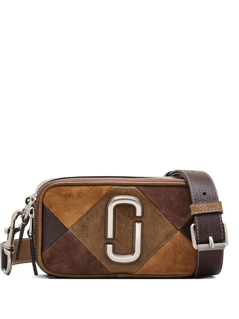 Marc Jacobs Snapshot Patchwork-design Crossbody Bag In Brown