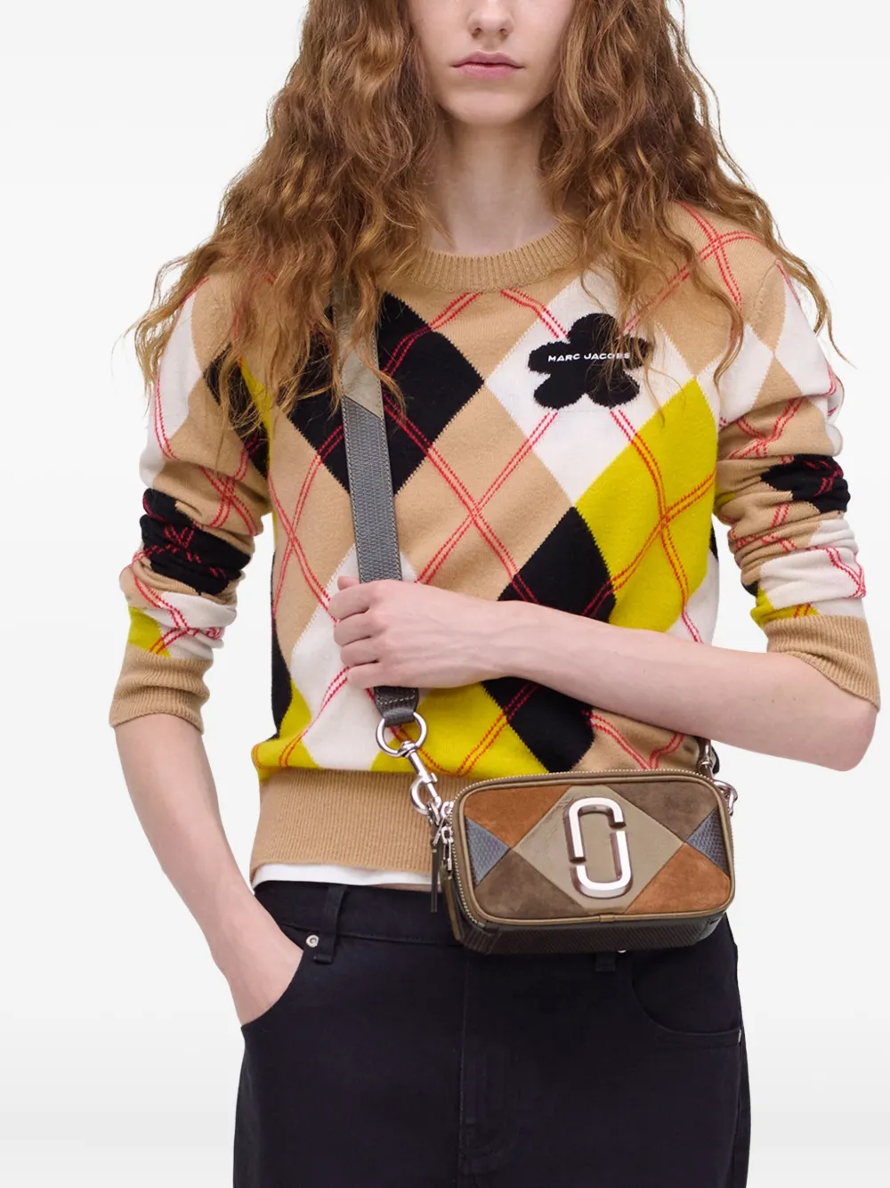 Marc Jacobs Borsa a tracolla Snapshot con design patchwork | Image 2