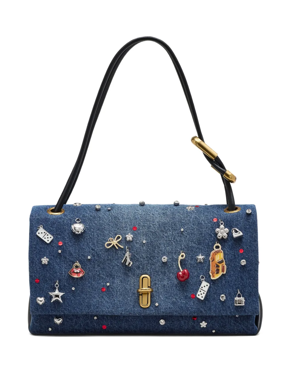 Marc Jacobs Dual デニムショルダーバッグ L - ブルー Marc Jacobs Dual デニムショルダーバッグ L - ブルー