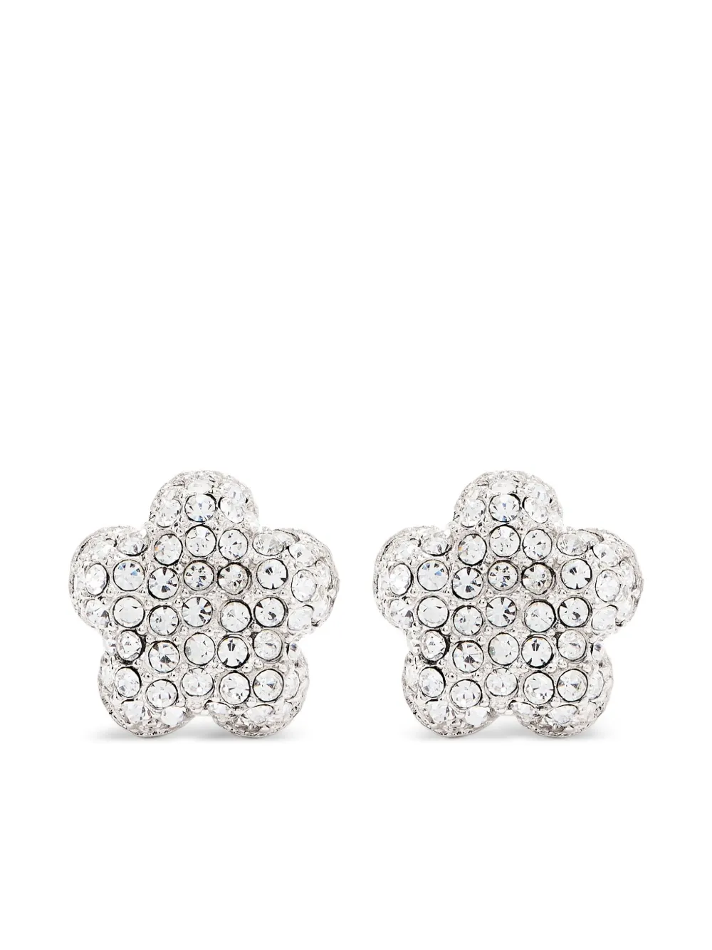 Marc Jacobs The Daisy Pave Stud Earrings In Metallic