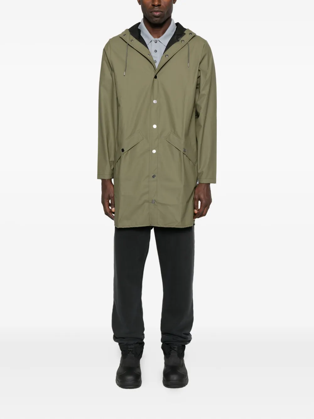 Rains hooded buttoned coat | Raincoats | Image 2