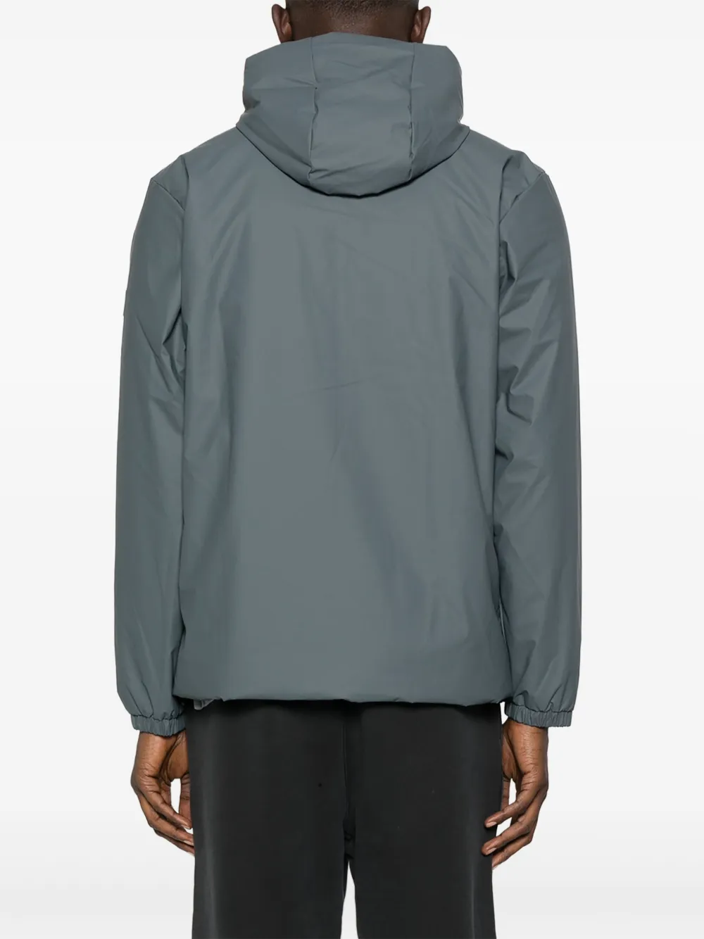 Rains Hooded Zip-front Rain Jacket In Gray