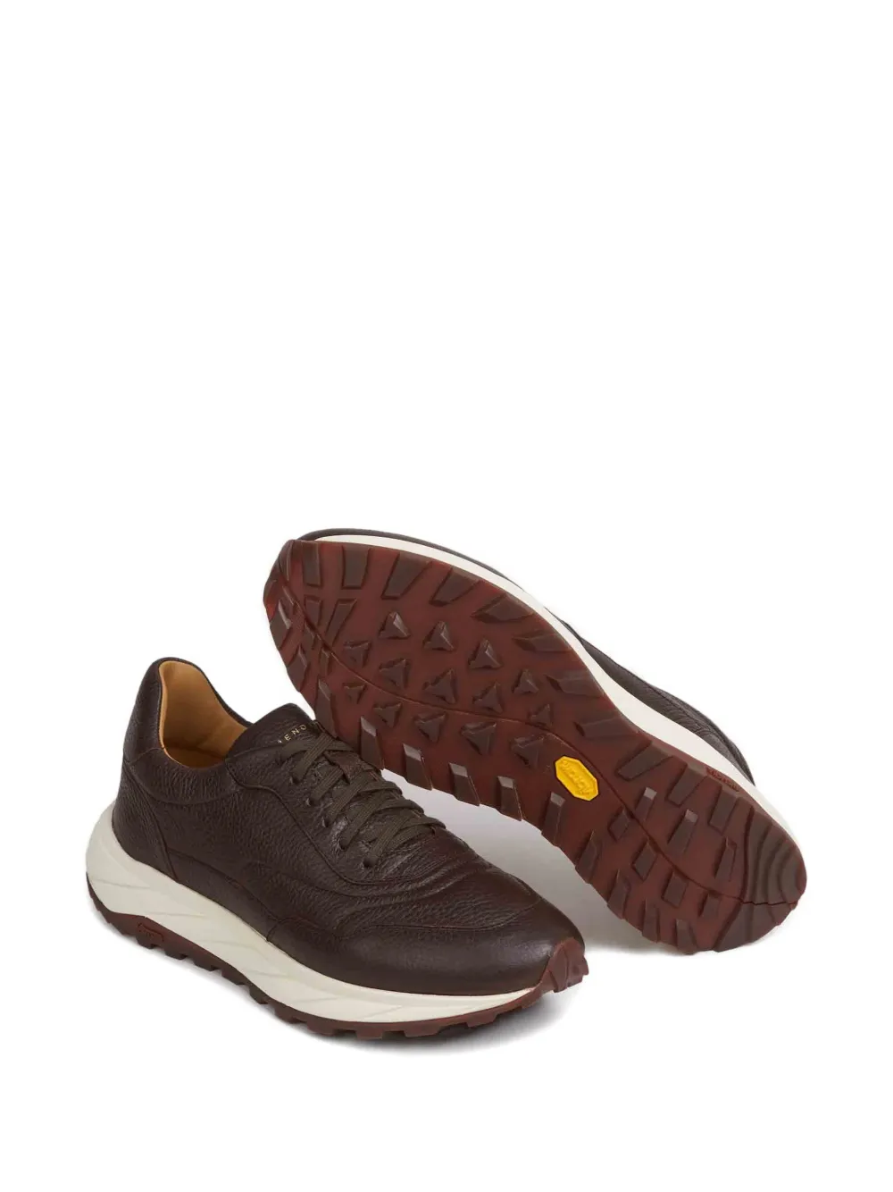 Henderson Baracco Shark leather sneakers Brown