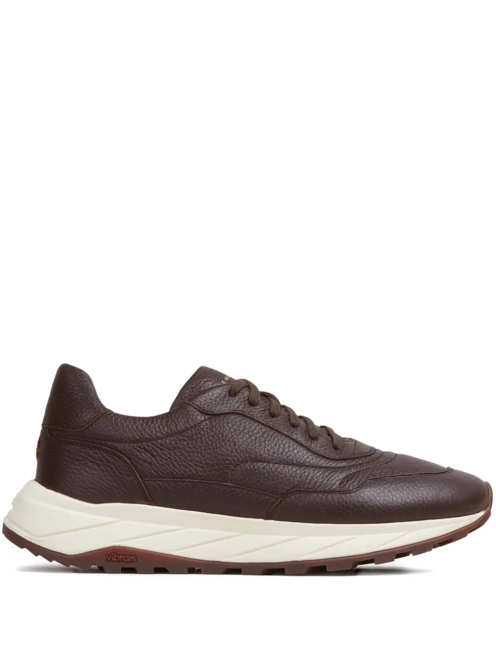 Henderson Baracco Shark leather sneakers Brown