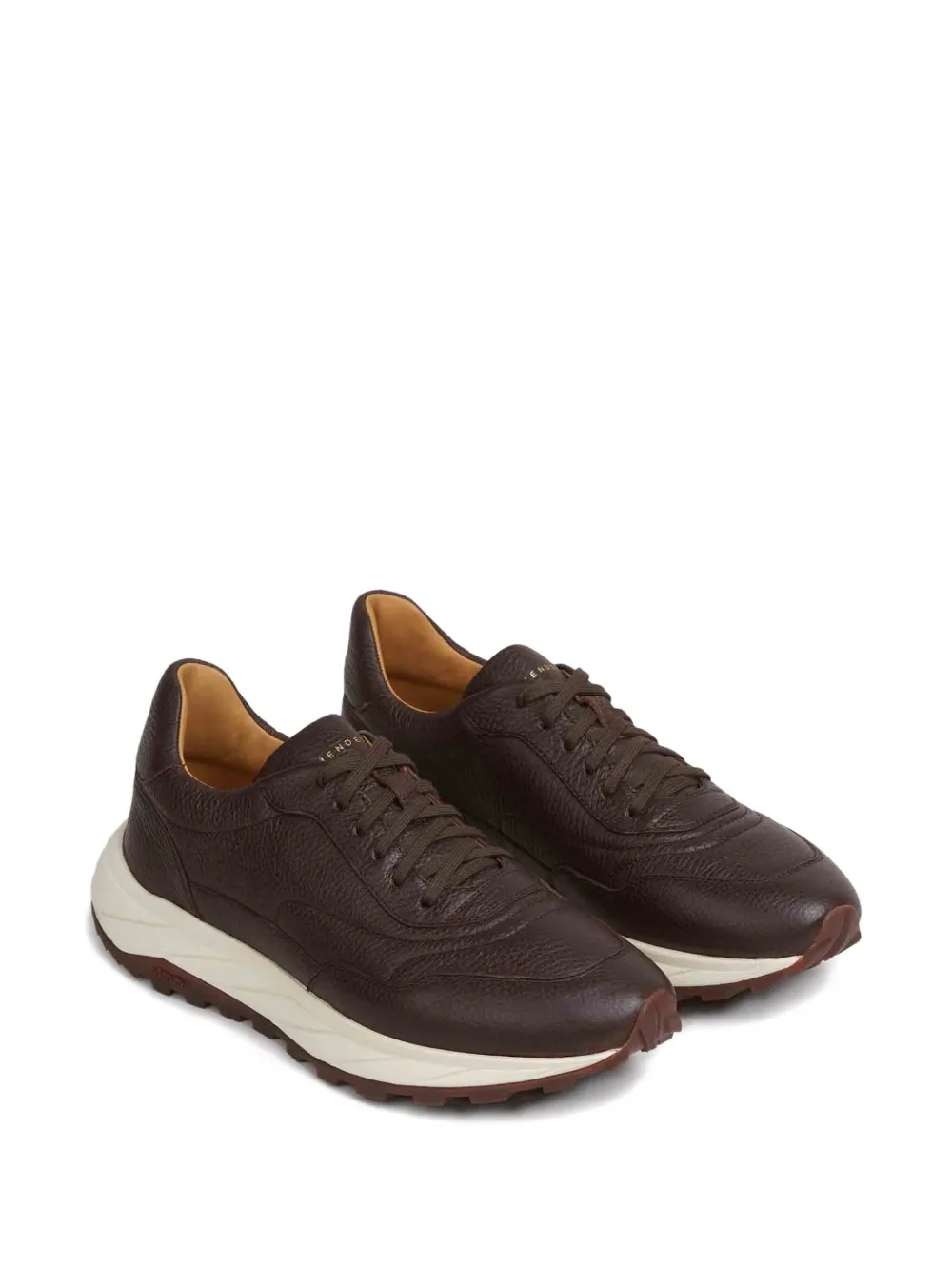 Henderson Baracco Shark leather sneakers Brown