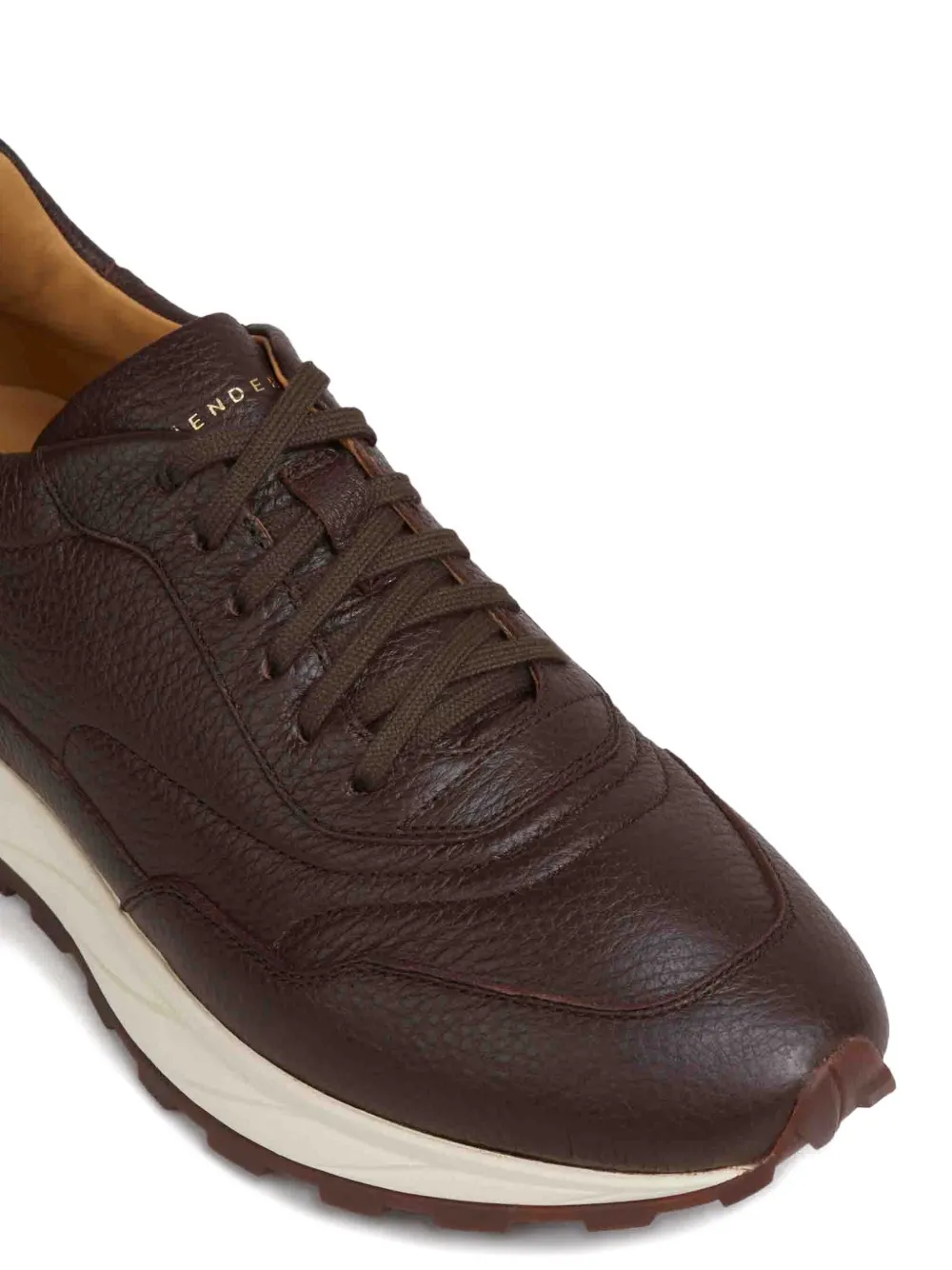 Henderson Baracco Shark leather sneakers Brown