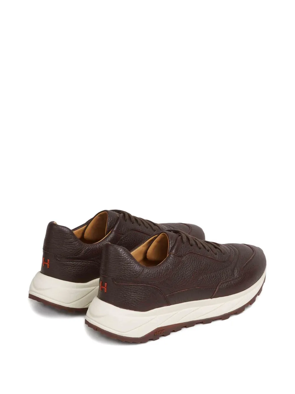 Henderson Baracco Shark leather sneakers Brown