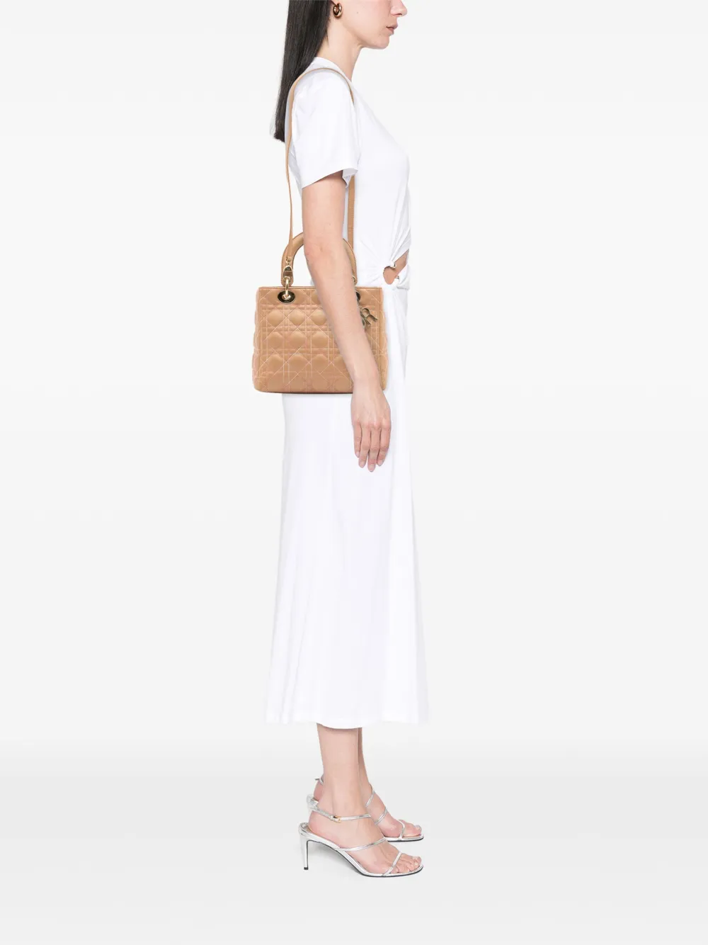 Christian Dior Pre-Owned 2011 Medium Lambskin Cannage Contrast Stitch Lady Dior satchel | Pre-Owned | Image 2