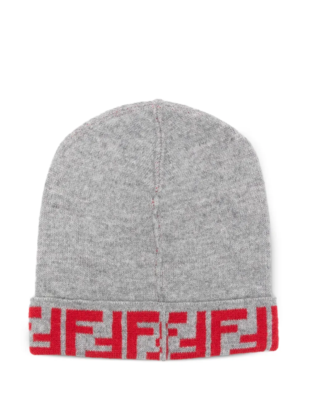 Fendi Kids FF-motif beanie hat - Grijs