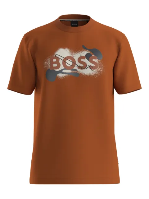 BOSS logo-print cotton T-shirt
