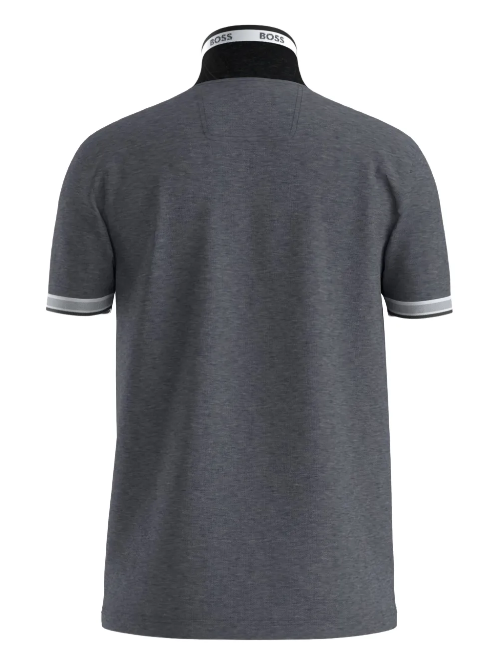 BOSS Poloshirt met contrasterende kraag - Grijs