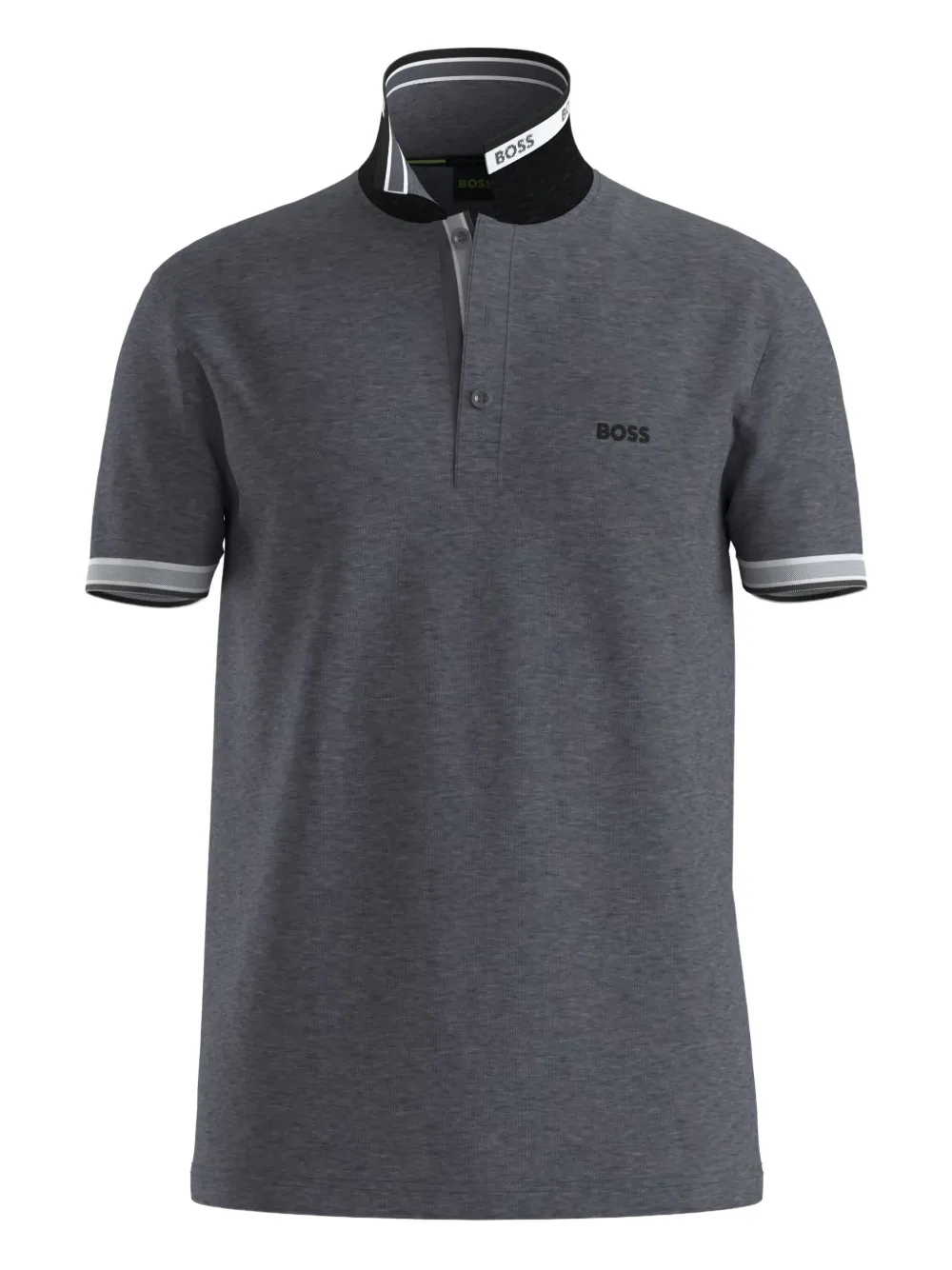 BOSS contrast-collar polo shirt | Grey | Image 1