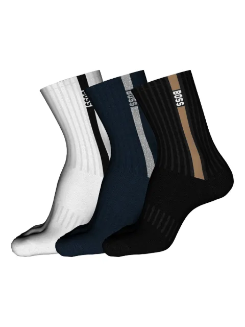 BOSS Kit 3 pares de meias com listas