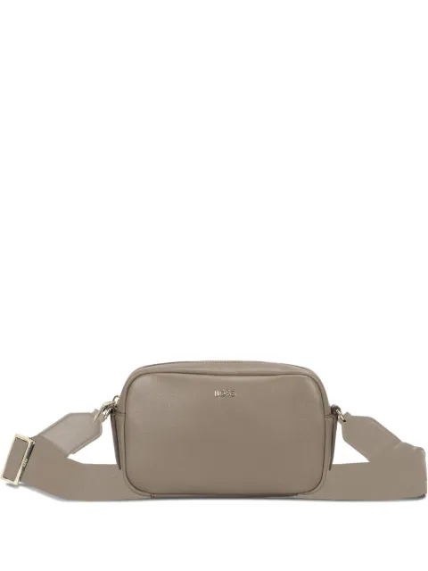 BOSS bolsa de hombro con placa del logo y cierre