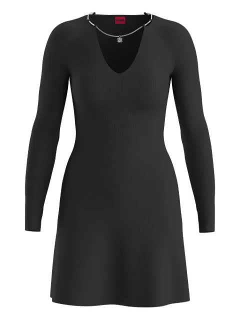 HUGO vestido corto con detalle de collar