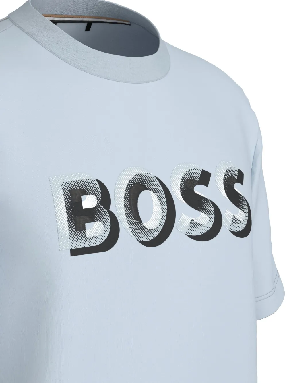 BOSS T-shirt met logoprint Blauw