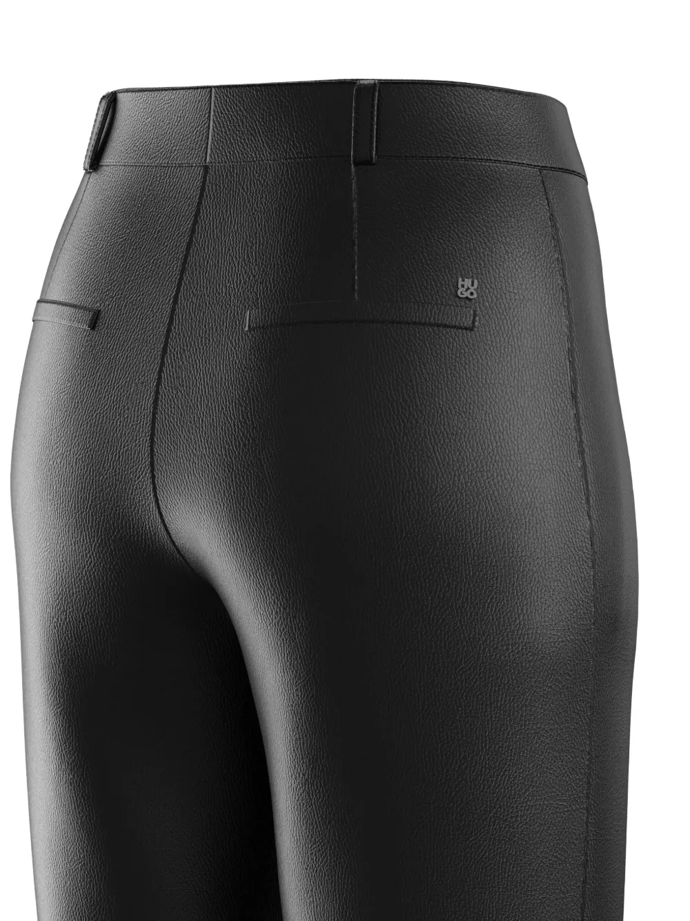 Hugo Boss Logo-plaque Trousers In Black