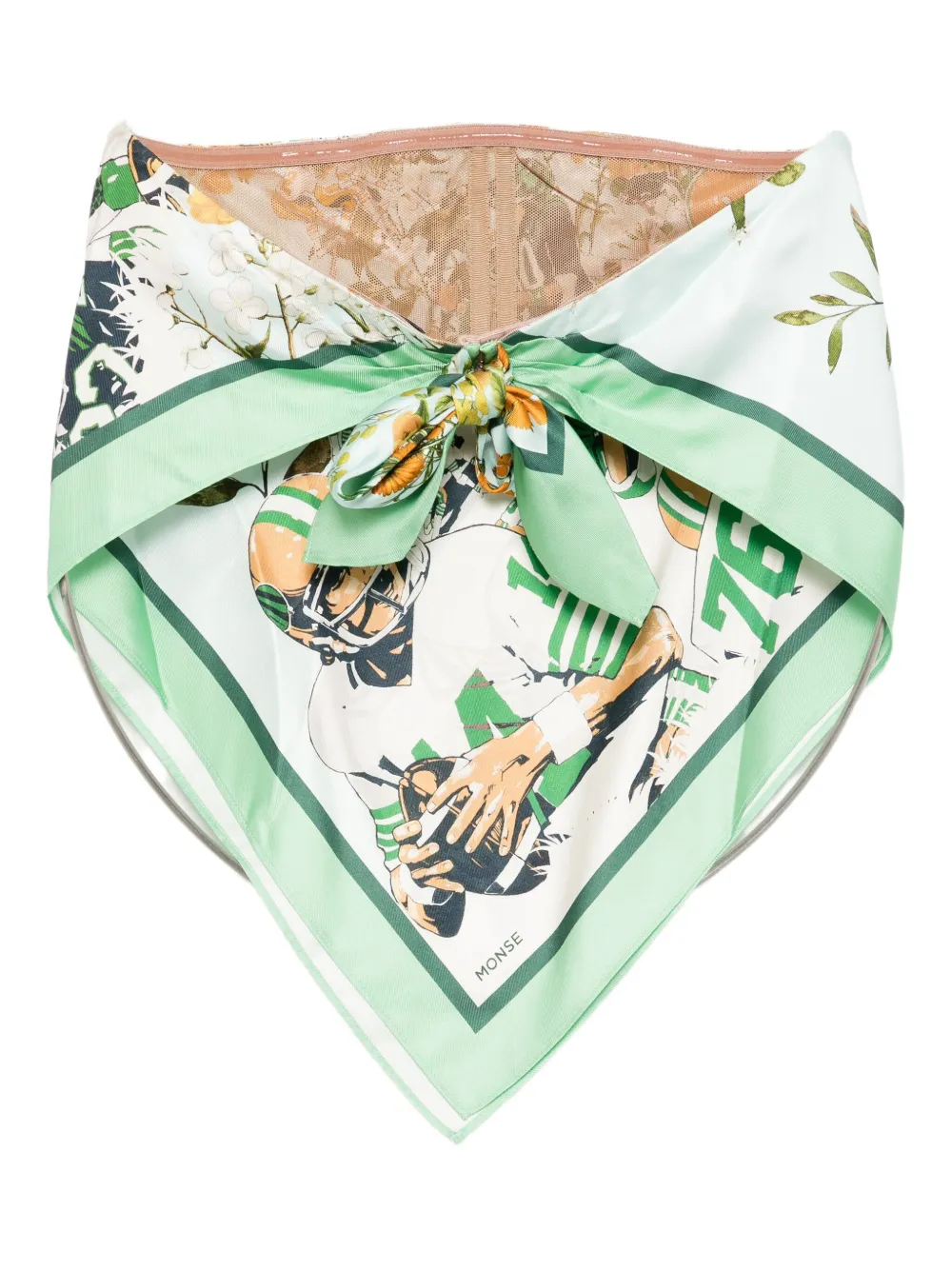 Monse Printed Bandana Top Mint Multi In Green