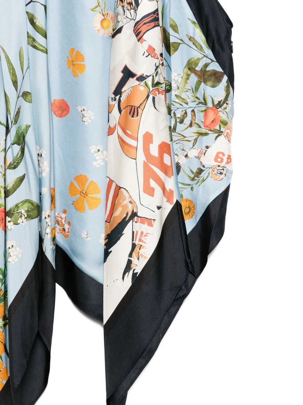 Monse Top met sjaalprint Blauw