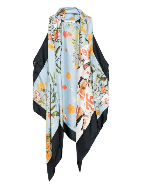 Monse top con mascada estampada
