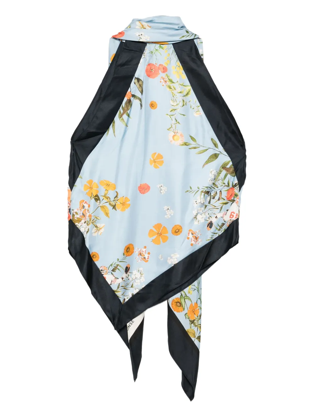 Monse Top met sjaalprint - Blauw