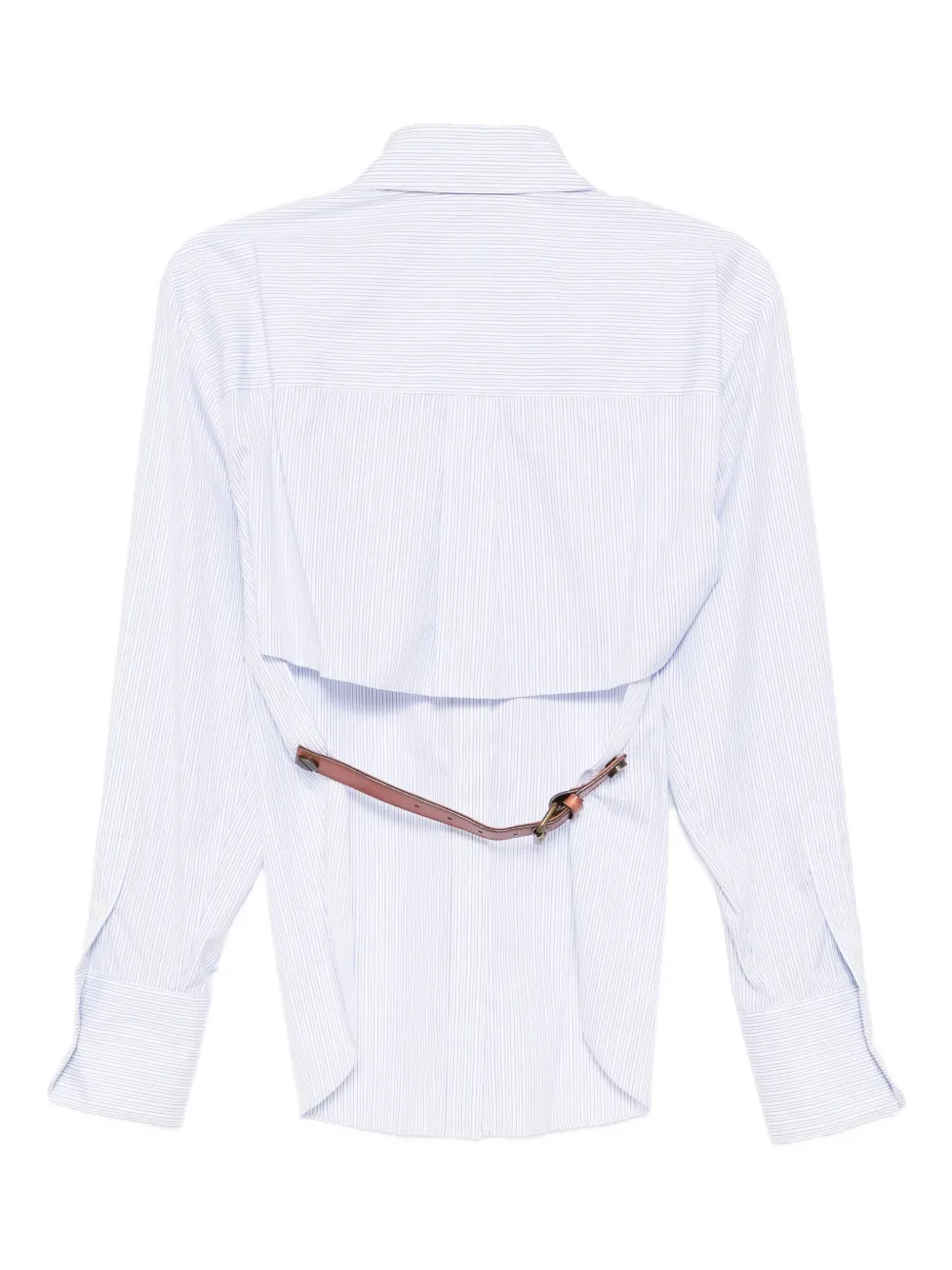 Monse Button Down With Back Belt Shirt In Blue
